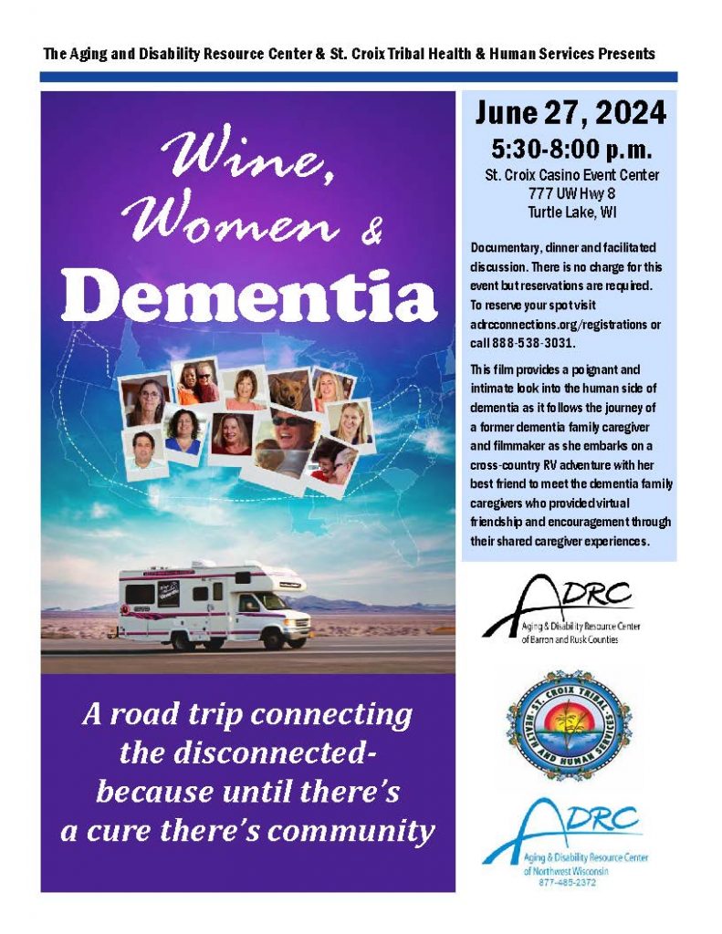 This FREE event will include a documentary on caregiving for those with dementia, dinner, and facilitated discussion. For information or to register, call 888-538-3031.