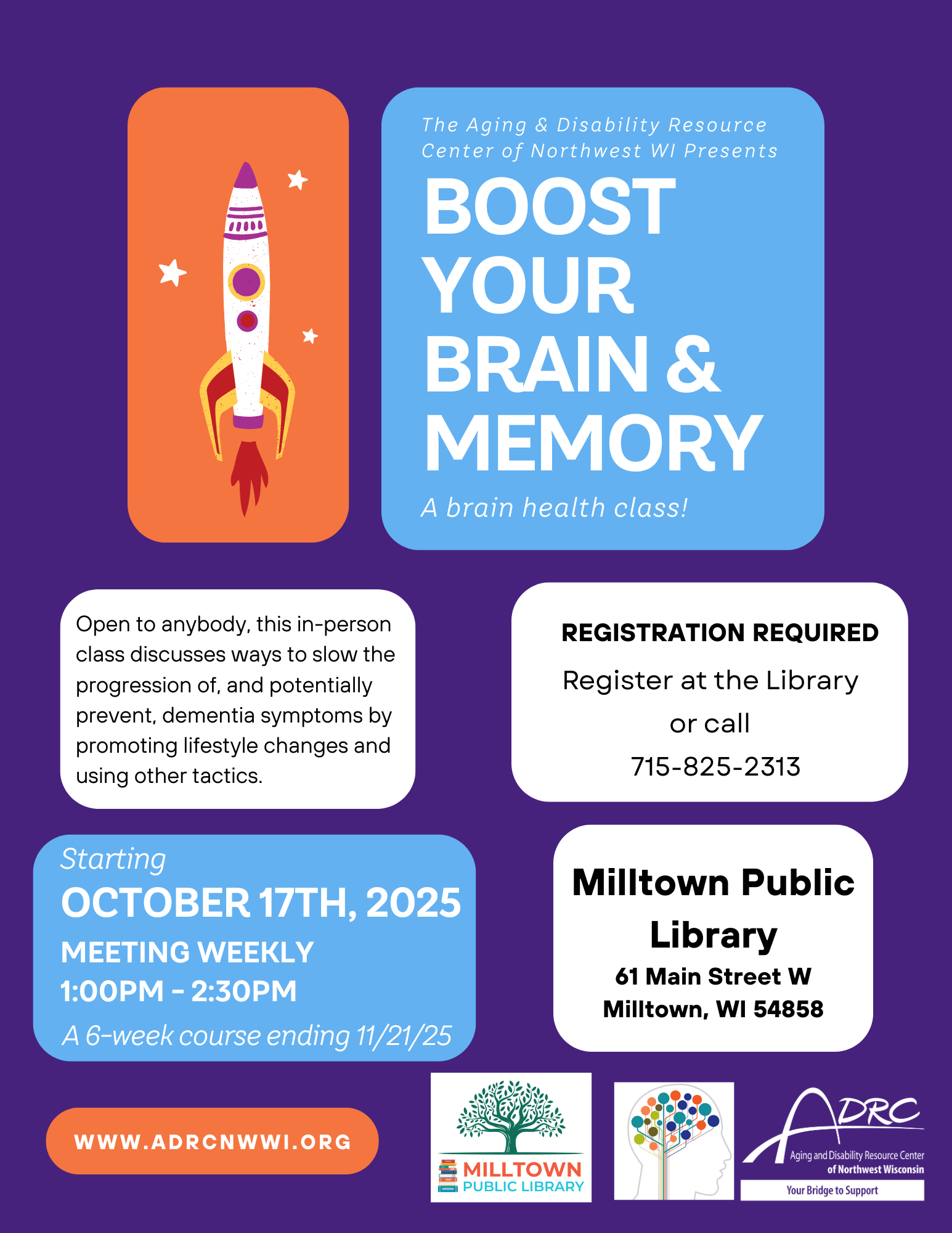 Boost Your Brain & Memory-Milltown Library